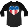 usa flag 2 3/4 Sleeve Shirt
