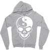 yin yang skull (2) Zipper Hoodie