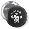 This Girl Loves Her Lhasa Apso Pin-back button