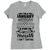 I Am A January Women Ladies Fitted T-Shirt