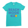 beach mode on Ladies Fitted T-Shirt
