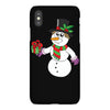 smiling snowman holding out christmas iPhoneX