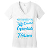 Grandpa Was Created because Grankids Need Real Heroes Women's V-Neck T-Shirt