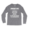 Super January Girl Long Sleeve Shirts