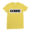 Dobre Black/White Ladies Fitted T-Shirt