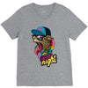 up all night cat V-Neck Tee