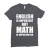 english is important but math is importanter Ladies Fitted T-Shirt