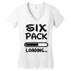 six pack loading Women's V-Neck T-Shirt
