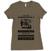 Never Underestimate A Grandfather With An Engineer Degree Ladies Fitted T-Shirt