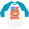 halloween american flag halloween american flag 3/4 Sleeve Shirt