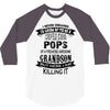 Super Cool Pops Of A Freaking Awesome Grandson 3/4 Sleeve Shirt
