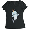 cute kawaii narwhals are cute Women's Triblend Scoop T-shirt