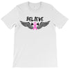 angel wing believe breast cancer T-Shirt