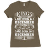 Real Kings Are Born On December 6 Ladies Fitted T-Shirt