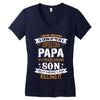 Super Cool Papa Of A Freaking Awesome Son Women's V-Neck T-Shirt