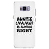 personalised auntie Samsung Galaxy S8 Plus
