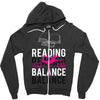 Reading Yoga Wine Balance Zipper Hoodie