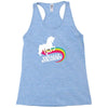 totally straight funny rainbow unicorn Racerback Tank
