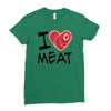 i love meat Ladies Fitted T-Shirt