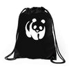 panda bear sticker vinyl decal   cute animal art car window bumper Drawstring Bags