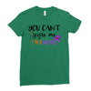 you can't scare me i'm a mother Ladies Fitted T-Shirt