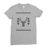 ugly deer christmas Ladies Fitted T-Shirt