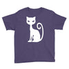 white cat funny Youth Tee