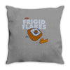 frigid flakes Throw Pillow