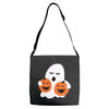 pumpkin with boo Adjustable Strap Totes