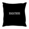 i do marathons Throw Pillow