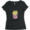 Burger and Fries Best Friends Women's Triblend Scoop T-shirt