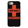 nude beach   lifeguard iPhone 8 Case