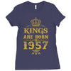 kings are born in 1957 Ladies Fitted T-Shirt