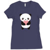 Hawaii Panda Love Ladies Fitted T-Shirt