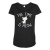 Meow Maternity Scoop Neck T-shirt