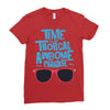 time to go tropical awesome paradise Ladies Fitted T-Shirt