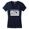 general midi retro Women's V-Neck T-Shirt