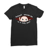July Peeking Out Baby Boy Ladies Fitted T-Shirt