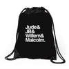 a litle life book white logo Drawstring Bags