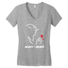 beauty and the beast Women's V-Neck T-Shirt