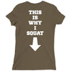 This Is Why I Squat Ladies Fitted T-Shirt