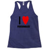 i love personalize Racerback Tank