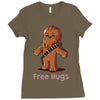 hug a wookiee Ladies Fitted T-Shirt