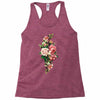 breast cancer flowers Racerback Tank