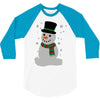 christmas snowman 3/4 Sleeve Shirt
