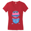 happy outdoors   porky roebuck Women's V-Neck T-Shirt