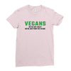 Vegans We're Not Crazy We're Just From The Future Ladies Fitted T-Shirt