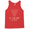 all i care about is pizza Tank Top