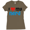 i love my nerd Ladies Fitted T-Shirt