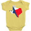 Eroded Texas Map With Flag Baby Bodysuit